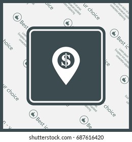 dollar pin icon