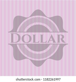 Dollar pink emblem