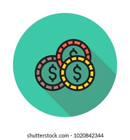 dollar poker chip