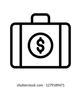 dollar portfolio line icon