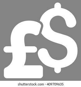 Dollar and Pound Currency vector icon.