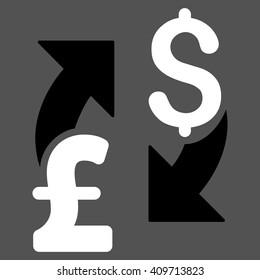 Dollar Pound Exchange vector icon. 