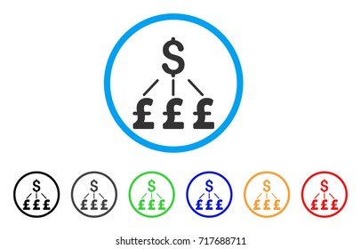 Dollar Pound Links Pound rounded icon. Style is a flat dollar pound links pound grey symbol inside light blue circle with black, gray, green, blue, red, orange variants.