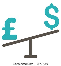 Dollar Pound Swing vector icon. Dollar Pound Swing icon symbol. 