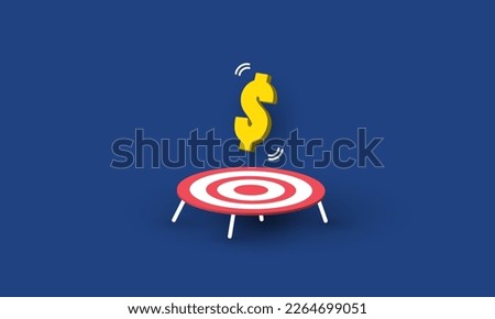 Dollar price rebound, Dollar currency bouncing off the trampoline
