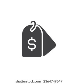 Dollar price tag vector icon. filled flat sign for mobile concept and web design. Price Tag glyph icon. Symbol, logo illustration. Vector graphics