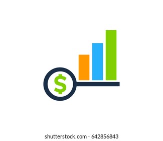 Dollar Profit Stock Market Icon Logo Design Element