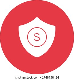 Dólar, protectiom, shield, imagen segura vectorial de icono. También se puede usar para comprar y para el ecommerce. Idóneo para aplicaciones web, aplicaciones móviles y medios impresos.