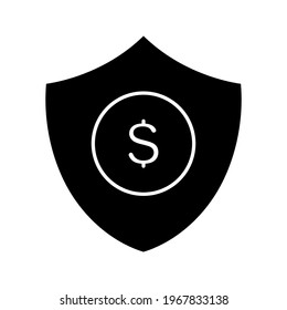 Dollar, protectiom, shield, secure icon vector image. Can also be used for shopping and ecommerce. Suitable for use on web apps, mobile apps and print media.