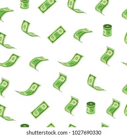 Dollar rain pattern vector illustration