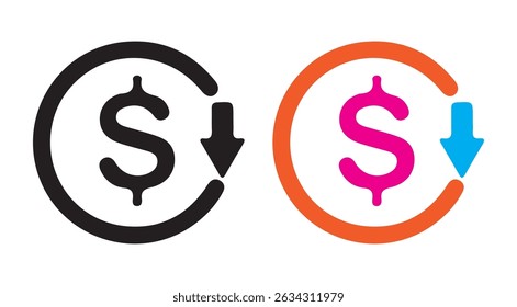 Dollar rate increase vector icon. Rise cost vector illustration eps 10