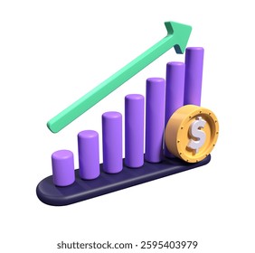 Dollar rating graph illustration design for your business.
