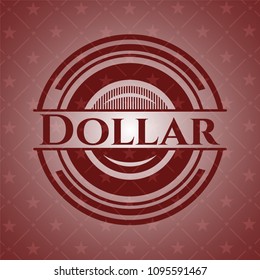 Dollar realistic red emblem