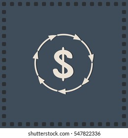Dollar recycle icon