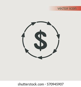 Dollar recycle icon