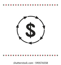 Dollar recycle icon