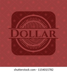 Dollar red icon or emblem