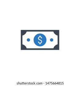 Dollar related vector glyph icon. Isolated on white background. Vector illustration.