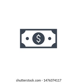 Dollar related vector glyph icon. Isolated on white background. Vector illustration.