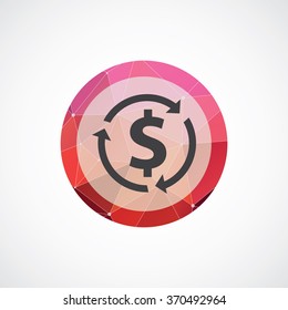 dollar reload icon, on white background