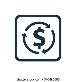 dollar reload icon, on white background