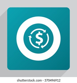 dollar reload icon, on white background