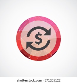 dollar reload icon, on white background