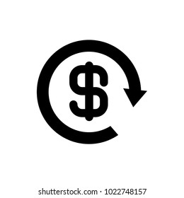 dollar reload vector icon