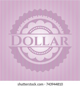 Dollar retro pink emblem