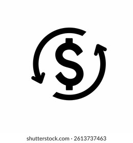 dollar round icon . dollar arrow icon.