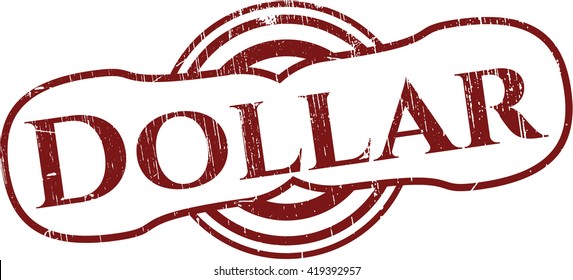 Dollar rubber grunge texture seal