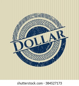 Dollar rubber seal with grunge texture