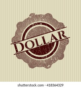 Dollar rubber stamp