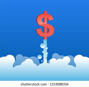 The dollar rushed to the sky