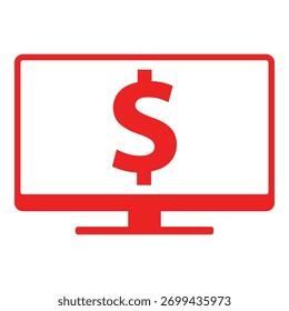 Dólar e tela em branco