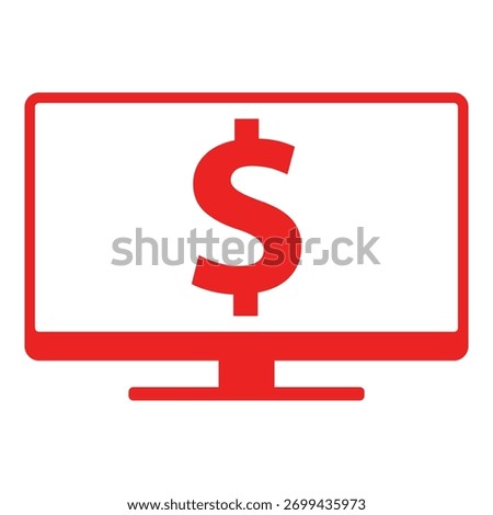 Dollar and screen on white