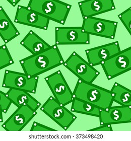 Dollar seamless pattern, vector