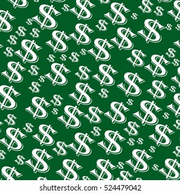 Dollar Seamless Pattern.Money dollar icon background vector.