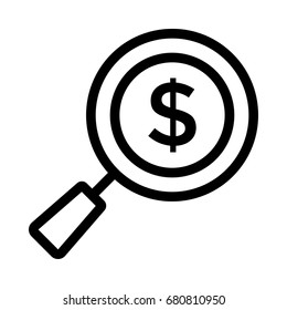 Dollar Search Icon