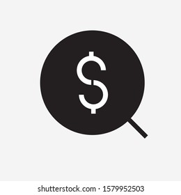 dollar search icon illustration isolated vector sign symbol