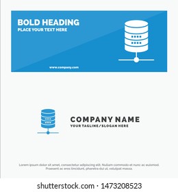 Dollar, Server, Money, Computing SOlid Icon Website Banner and Business Logo Template