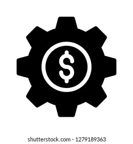dollar setting glyphs icon
