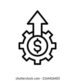 Dollar setting Isolated Vector icon which can easily modify or edit

