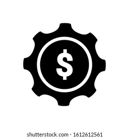Dollar Setting Simple Icon Vector Design