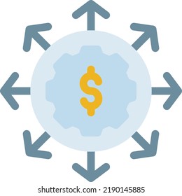 dollar setting Vector illustration on a transparent background.Premium quality symbols.Stroke vector      icon for concept and graphic design.