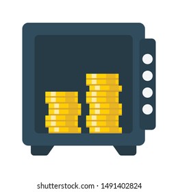 dollar sfae glyph flat vector icon