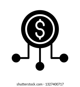 dollar share glyphs icon