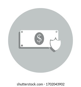 icono del escudo de dólar. Glifo simple, vector plano de iconos web para ui y ux, sitio web o aplicación móvil