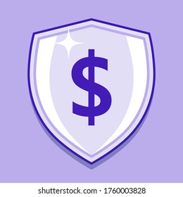 Dollar Shield Money Protection Illustration Vector