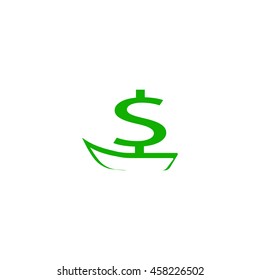 dollar sign, boat, icon